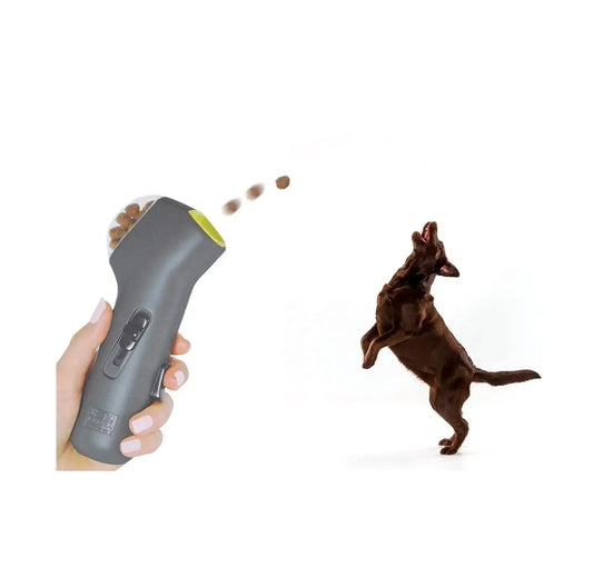 Automatic Waterproof Plastic Pet Snack Launcher &amp; Thrower for Dogs and Cats Easy to Clean Bowls