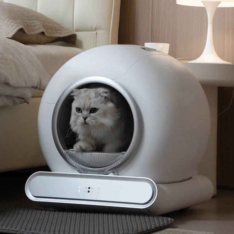 Išmanus naminių gyvūnėlių tualetas, automatinis kačių kraiko dėžutė, savaime išsivalanti kačių kraiko dėžutė