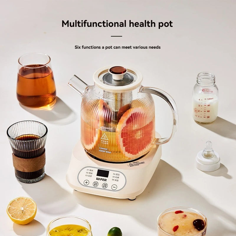 Glass Electric Herbal Tea Kettle Automatic Temperature-Control Flower Tea Maker Home Wellness Device for Export