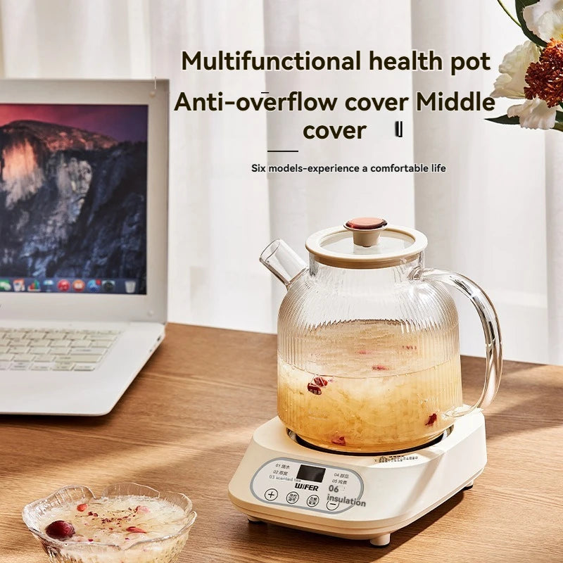 Glass Electric Herbal Tea Kettle Automatic Temperature-Control Flower Tea Maker Home Wellness Device for Export